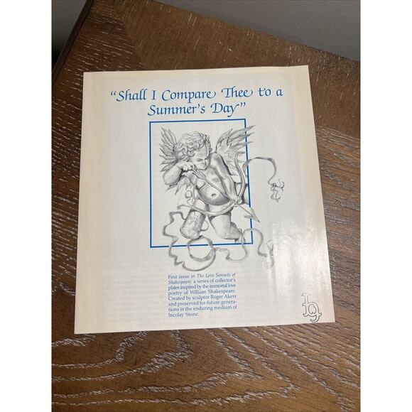 Inoclay Studios Love Sonnets Of Shakespeare‎ "Shall I Compare Thee" Bradex 4080D - Picture 12 of 15